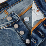 Purple Brand Jeans Blue with Holes Worn Jeans