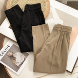 Women Sweatpants Summer Black Suit Pants Straight Harem Pants Pants