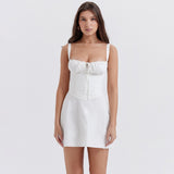 Women Dresses Sexy Lacing Slim Fit Skirt Sling Dress (Bla0420)