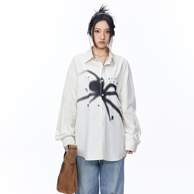 Unisex Jacket Autumn Painted Spider Shirt
