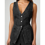 Women's pants - in stock - cross-border fashion - european & american style - trendy & casual - sleeveless - high waist - women's outfit - denim shorts - women's
