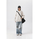 Unisex Jacket Retro Lapels Jacket Men and Women Couple Baggy Coat