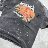 saint m t shirts s.m. flaming skull limited edition graphic crewneck t-shirt
