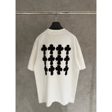 Ch hip-hop t shirts high weight ch short sleeve cross patch loosecasualpure cotton american heavy weight short sleeve