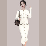 Women Maxi Dress Autumn and Winter Cardigan Long Knitted Dress