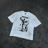 saint m t shirts s.m graffiti angel graphic crew neck short sleeve tee