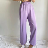 Women Sweatpants Spring Casual Straight-Leg Loose Tappered Sweatpants