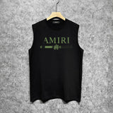 Amiri tank top with damaged letter horizontal stripesprinting