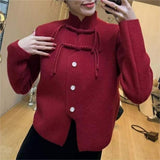 Women Knitwear Autumn and Winter Turtleneck Sweater Loose Knitted Cardigan