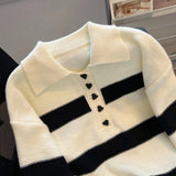 Women Knitwear Fall and Winter Lapels Knitwear