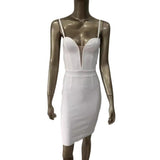 Women Dresses White Bandage Dress Sexy Slim-Fit Banquet Dress (Ont0408)