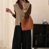 Women Knitted Cardigan Spring Vintage Loose Sweater Vest Casual Wool Sweater