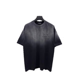 Ch hip-hop t shirts spring and summer ch american style washed patch spray horse embroidery couple short sleeve high street trendy