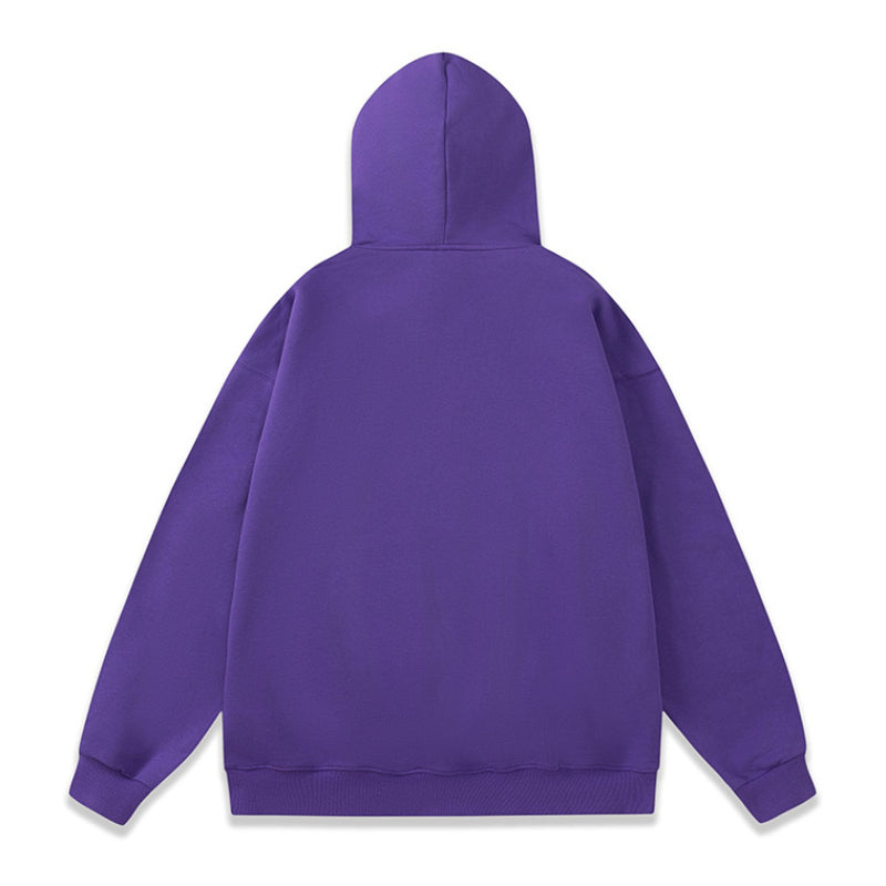 Vetements Hoodie VTM Purple Foam Letter Pocket Loose Sweater