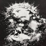 saint m t shirts s.m. glow-in-the-dark distressed graphic crew neck short sleeve t-shirt