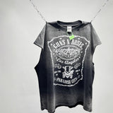 saint m t shirts s.m guns n' roses graphic crewneck pullover tank top