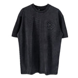 Ch hip-hop t shirts summerchstereo leather embroider american high street couple casualeasiest for matchheavy industry