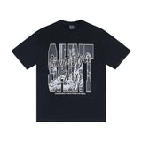 saint m t shirts s.m creative letter graphic crew neck short sleeve tee