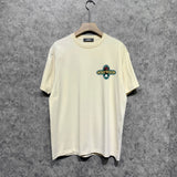 Amiri t shirts gray wolf cross printing short sleeve