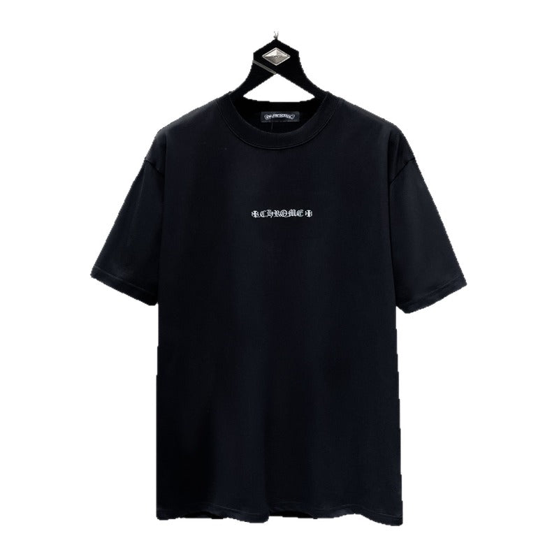 Ch hip-hop t shirts ch big sword sanskrit embroider patch patchwork american heavy weight short-sleeved high street easiest for match