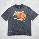 saint m t shirts s.m. flaming skull limited edition graphic crewneck t-shirt
