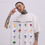Men T Shirt Hip Hop Oversize Printed Couple Short Sleeve T-shirt