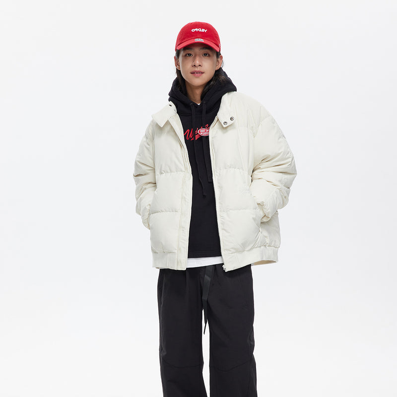 Unisex Jacket Winter Loose Zip down Jacket