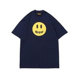 Drew house tshirt r collection d@ew smiley face letter print crew neck pullover short sleeve wholesale single piece