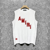 Amiri tank top stereoletter digital printing