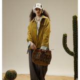 Unisex Jacket Autumn Vintage Loose Lapels Jacket Men's and Women's Tops Coat