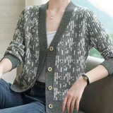 Women Knitwear Autumn and Winter V-neck Sweater Female Loose Knitted Cardigan