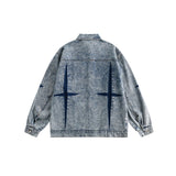 Unisex Jacket Retro Washed Denim Jacket