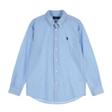 Rl ralph little spurs embroiderlong sleeves polo shirt fall and wintercasualcoupleloosetops shirt plaid