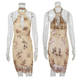 Women Evening Gown Summer Backless Sexy Sequins Dress