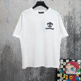 Ch hip-hop t shirts ch short-sleeved crown cross embroider short-sleeved loosecasual american heavy weight high street couple
