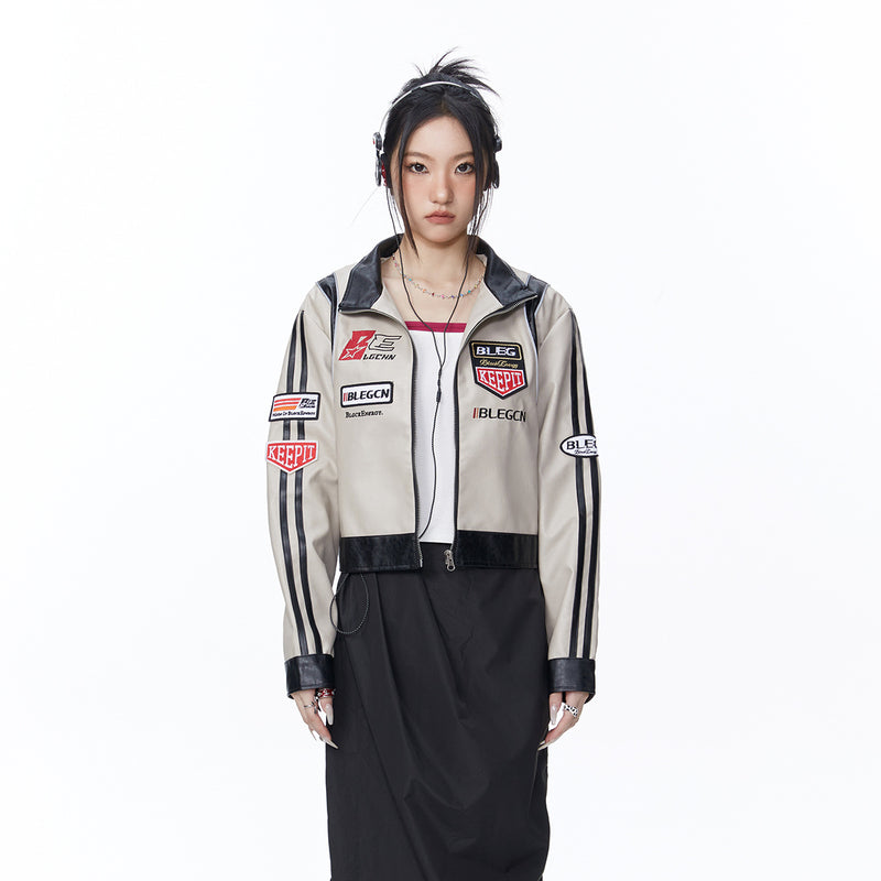 Unisex Jacket Fall Locomotive Style Leather Coat