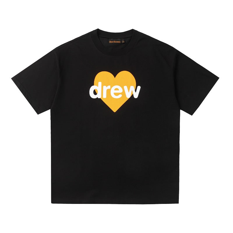 Drew house tshirt r d@ew heart & letter graphic crew neck short sleeve tee