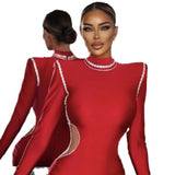 Women Dresses Bandage Long Sleeve Dress Cut out Party Dress (Ont0408)