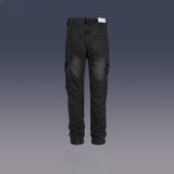 MIJKO Men's Vintage Pants MIJKO Straight Pants Men's and Women's Washed White Jeans