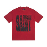 saint m t shirts s.m creative letter graphic crew neck short sleeve tee