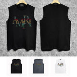 Amiri tank top rainbow letter printing