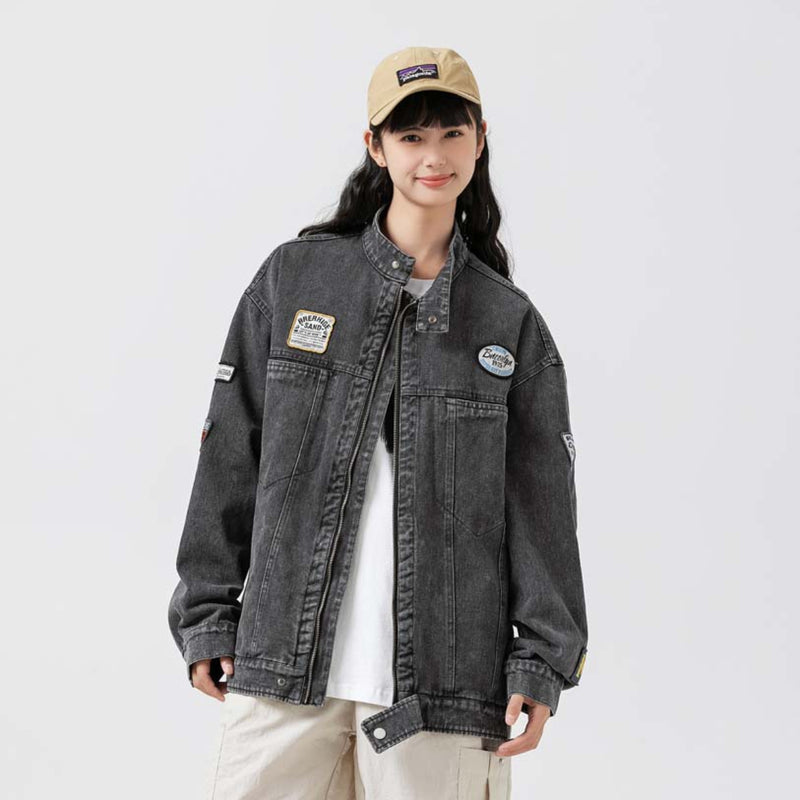 Unisex Jacket Autumn Vintage Denim Jacket