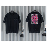 Ch hip-hop t shirts chss sword printing cross letter sanskrit short-sleeved t-shirt