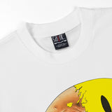 saint m t shirts s.m skull smiley face graphic crew neck short sleeve t-shirt