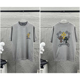 Ch hip-hop t shirts ch high weight short-sleeved summercolorful horseshoe printing short-sleeved t-shirt couple men's t