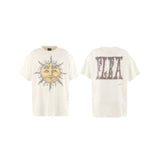 saint m t shirts s.m smiley sun graphic crew neck pullover short sleeve t-shirt
