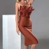 Women Evening Dress Christmas Dress Bandage One-Piece Dress