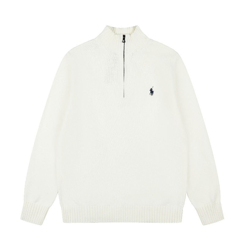 Rl ralph lauren pony half-zip wool sweater - couple's casual knit turtleneck top - autumn/winter relaxed fit