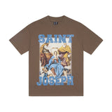 saint m t shirts s.m. virgin mary oil painting graphic crew neck short sleeve tee