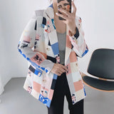 Women Suits Autumn Printed Double Breasted Suit Jacket